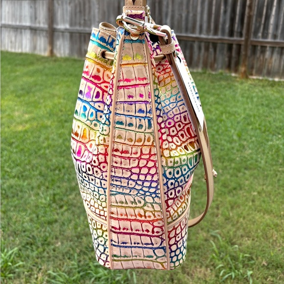 NWT**Brahmin Marlowe -Celebrate Germaine Large Bucket Bag**HTF**Metallic Accents - Picture 2 of 12